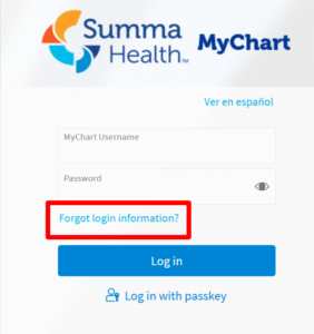 Summa MyChart Login